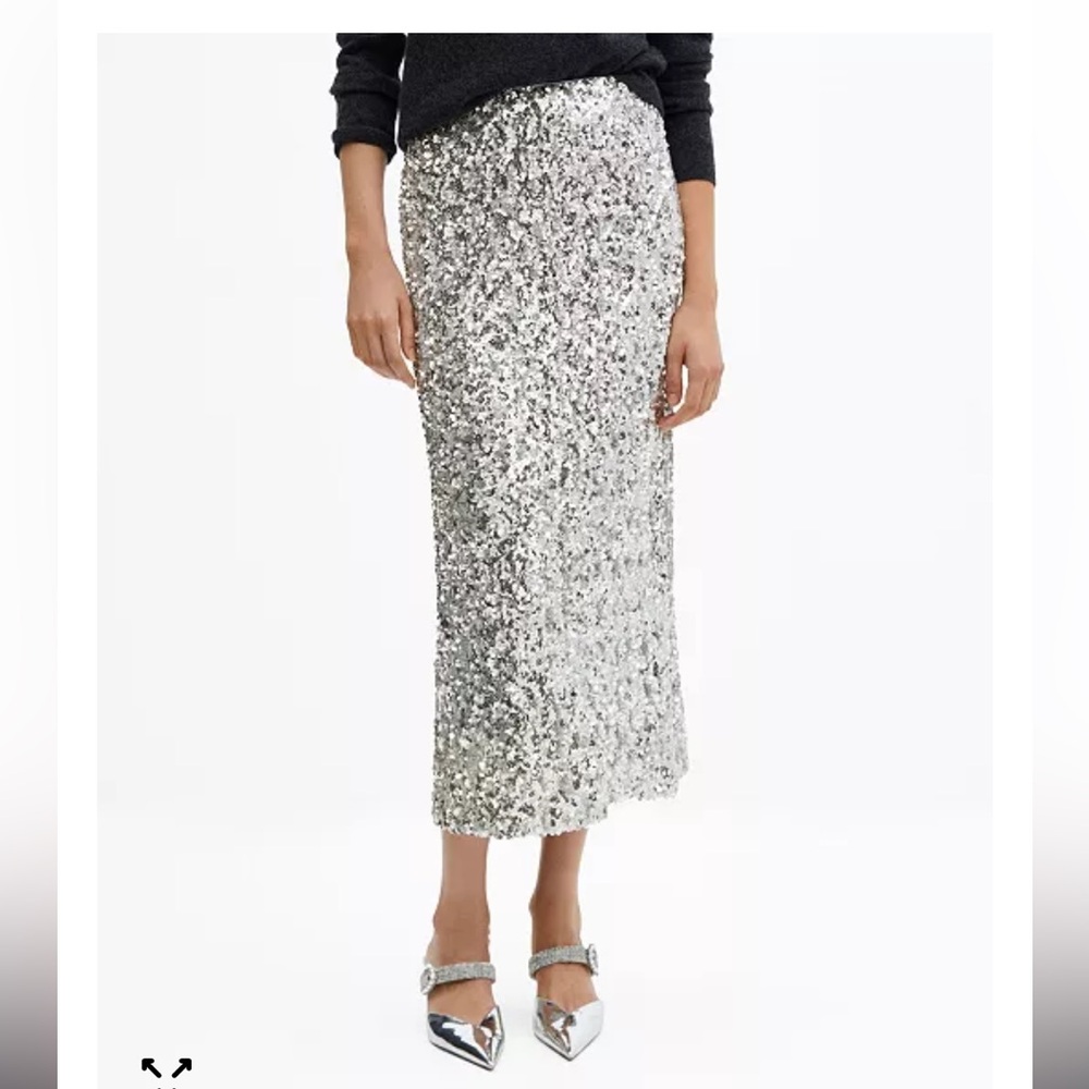NWT Mango sequin midi skirt size small